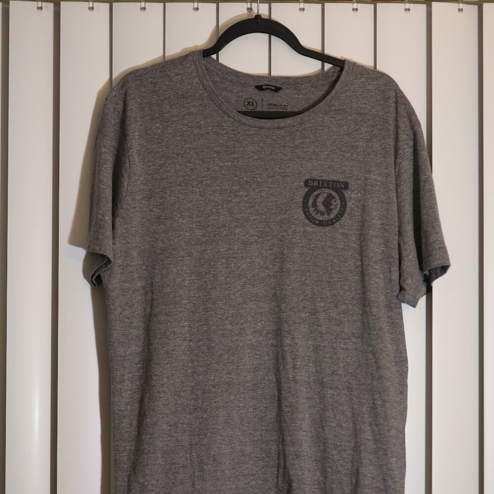 Brixton Indian Head Custom Quality Heather Grey Premium XL fits like Large 42